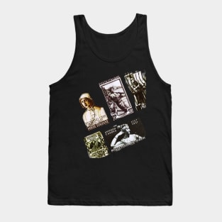 Vintage Italian History Stamps Postcards Mail Tank Top